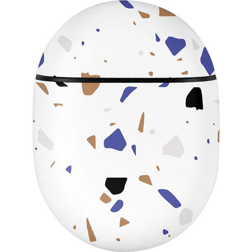 White Terrazzo Google Pixel Buds Skin